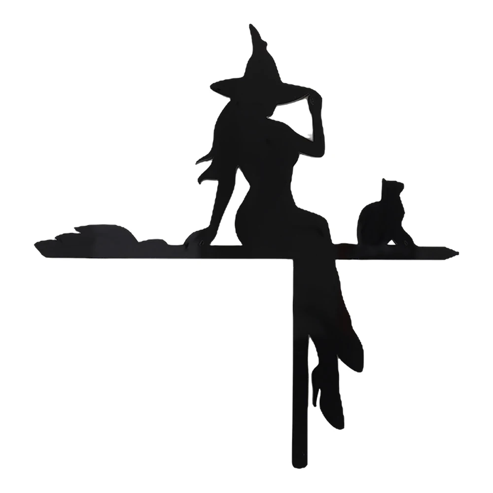 

Акриловая угловая вывеска черная кошка ведьма