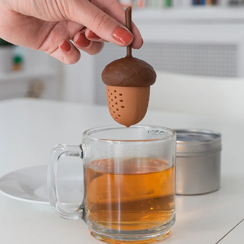 

Tea Infuser Silicone Strainer Filter Loose Tea Steeper Loch Loose Leaf Tea Infusers Pine Nuts Shaped Strainer
