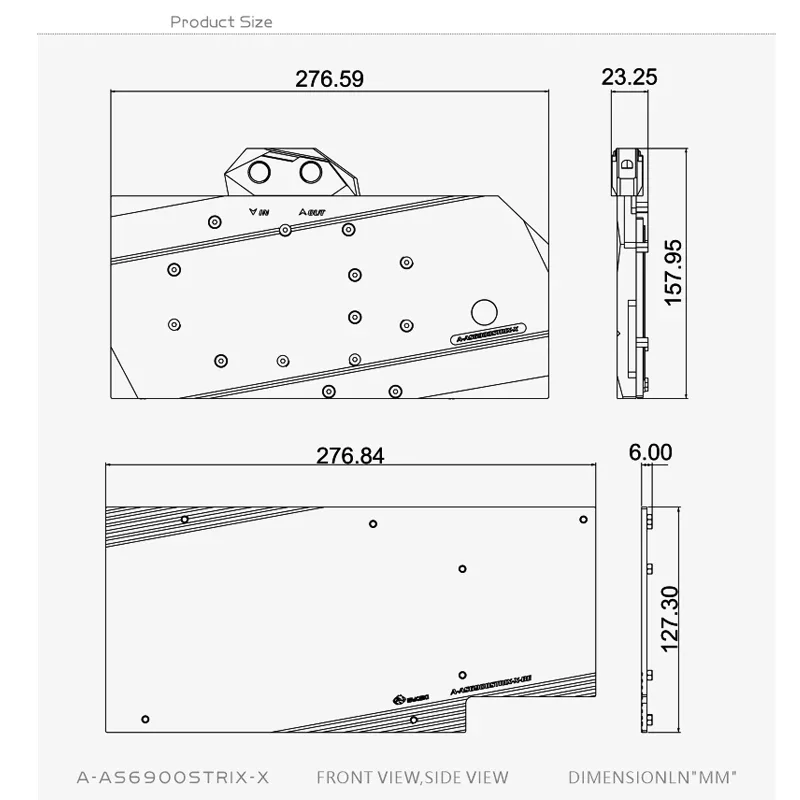 Bykski A-AS6900STRIX-X для блока воды ASUS ROG-STRIX-LC-RX6900XT-O16G-GAMING GPU/полная обложка из меди