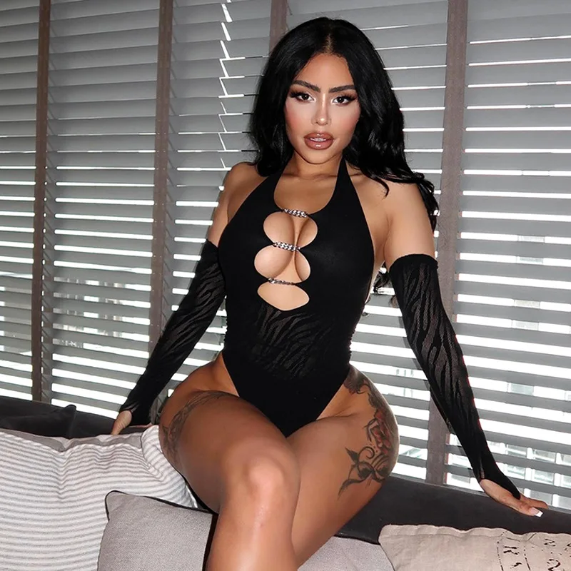 

Женские Боди на бретельках без рукавов с принтом на завязках с лямкой через шею без рукавов с открытой спиной облегающие комбинезоны с нарукавниками