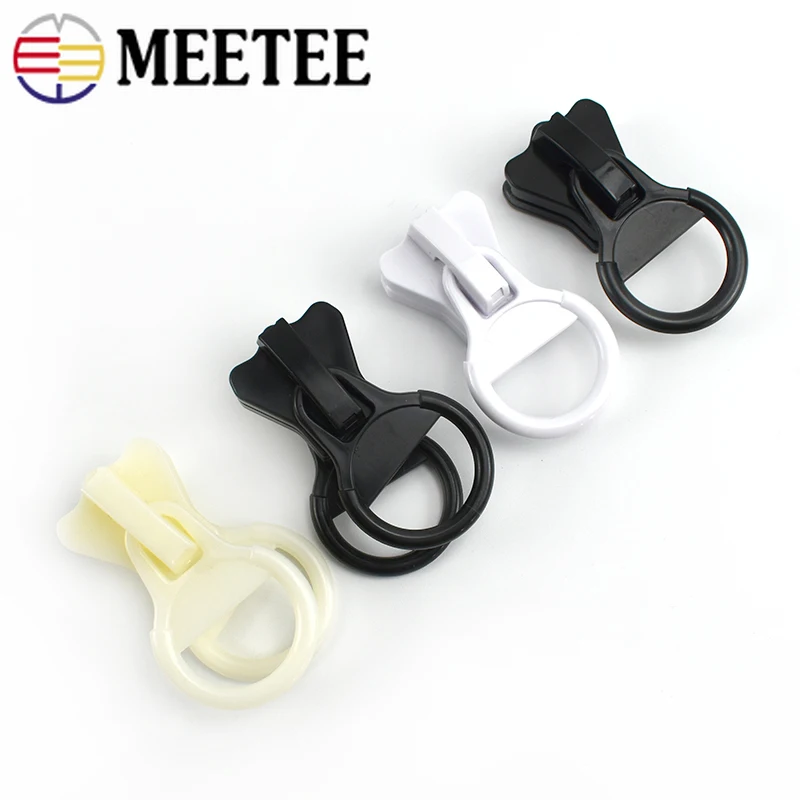 

3Pcs 15# 20# Single/Double Puller Zipper Head Sliders for Resin Zips Outdoor Bag Clothes DIY Garment Repair Kit Sew Accessories
