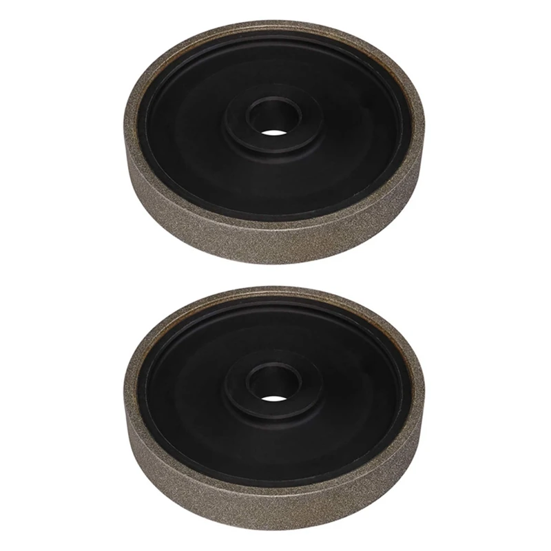 

2Pcs Diamond Jewelry Grinding Wheel 6Inch X1 Inch with 1Inch Arbor Hole for Gem Granite Glass Stone Marble-2000 & 3000