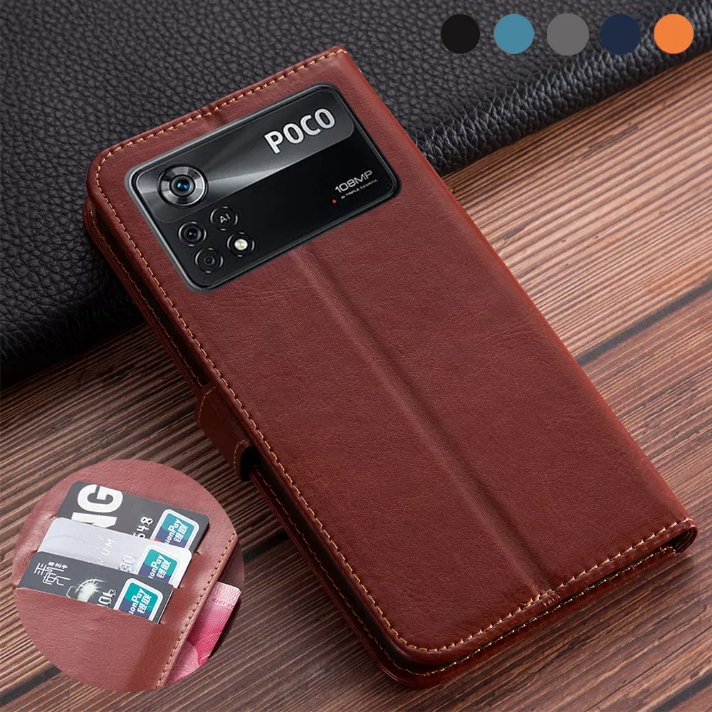 

Flip Book Leather Case On X4 Pro 5G Cover X4 Pro NFC 5G Case x4pro x 4 pro 5g Cover capa funda etui