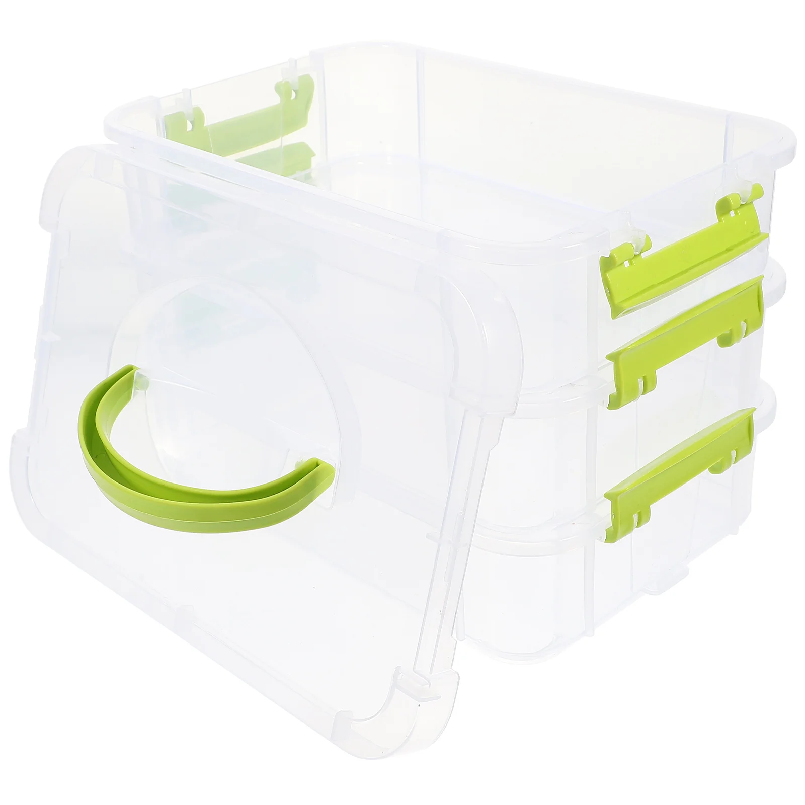 

Storage Basket Three Layer Box Child Plastic Bin Lid Bins Lids Stackable Pp Transparent