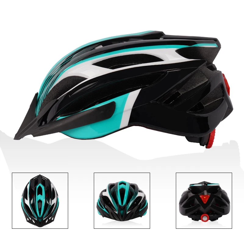 

Bicycle Light Helmet With LED Taillight Night Safety Riding Cap Universal MTB Scooter Road Bike Ventilation Cycling Equipment