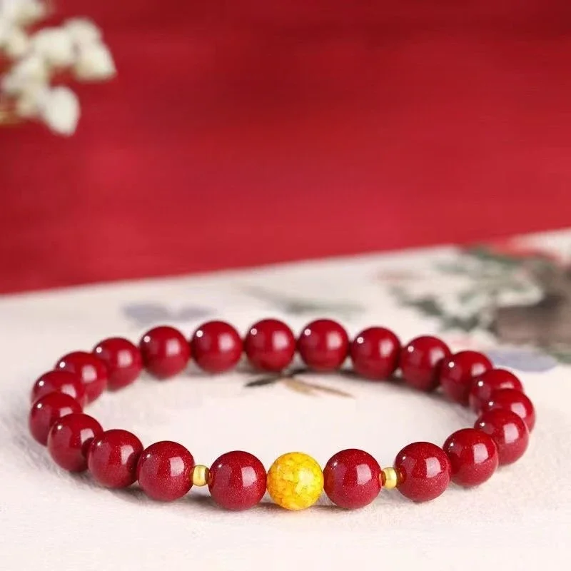 Браслет из киновари браслет Realgar мужской и женский фиолетового золота с песком