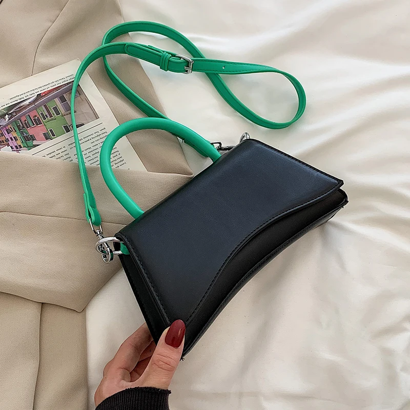 

Fashion Small PU Leather Crossbody Bags with Short Handles for Women 2022 Summer Trend Branded Luxury Shoulder Handbags Bolsos