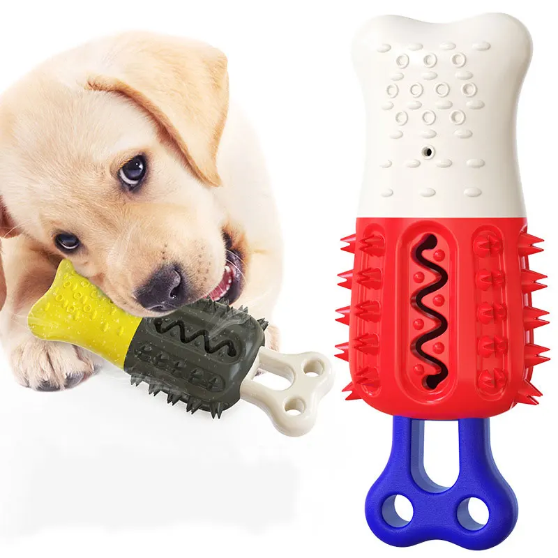 

Dog Molar Toothbrush Toy Chew Clean Teeth Safety Puppy Dental Care Soft Pet Cleaning Summer Cooling Toy Supplies