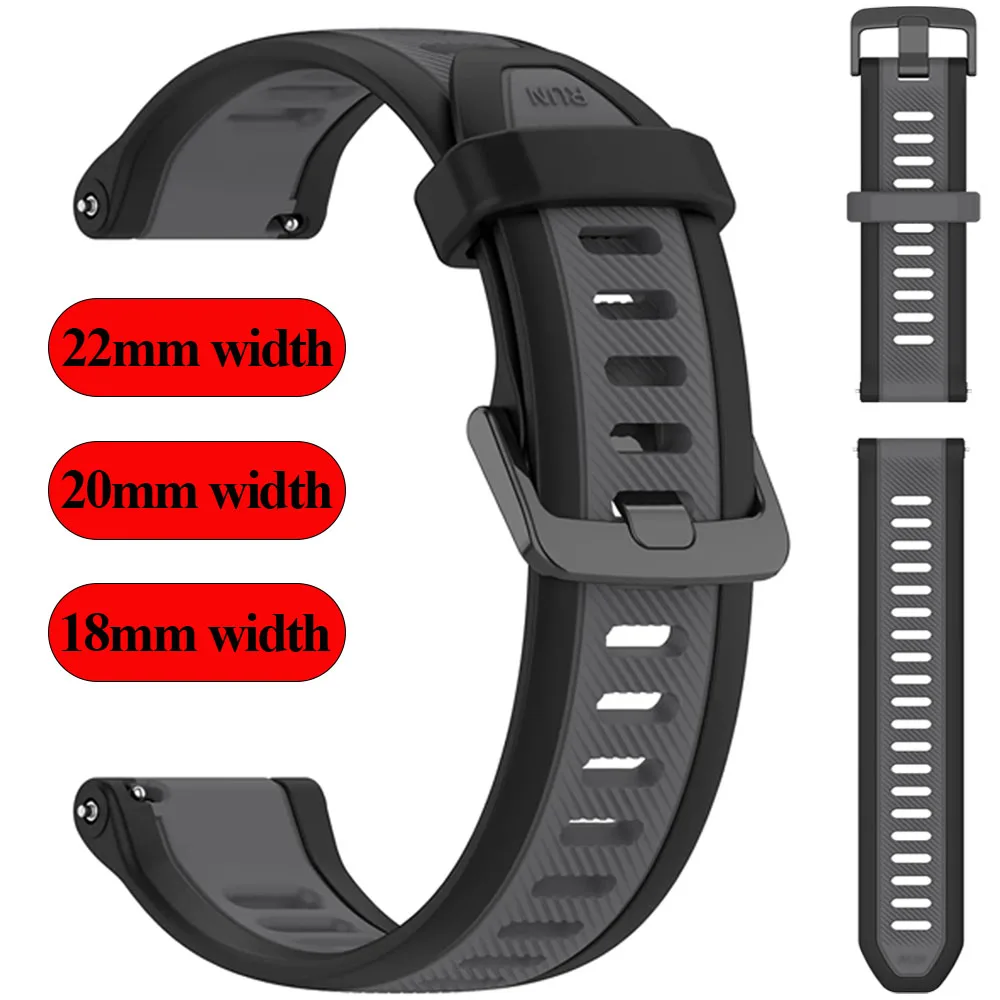 Фото Силиконовый ремешок 18/20/22 мм для Xiaomi Watch 5/S4-3-2-1, браслет для Amazfit Active Max, ремешок для часов OPPP Watch S/X2/X2 Mini/3 43 мм №4