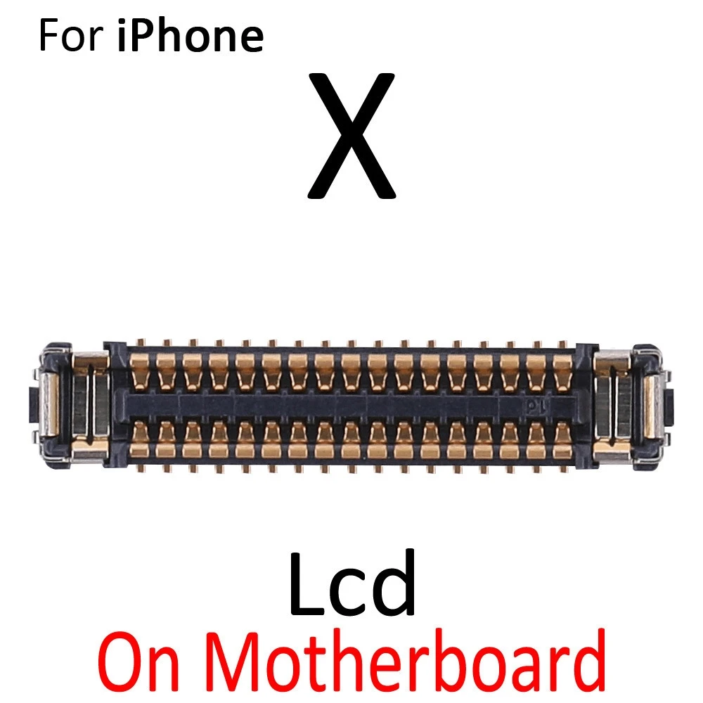 2 шт./лот для iPhone X XR XS Max ЖК-дисплей 3D дигитайзер сенсорного экрана FPC разъем на