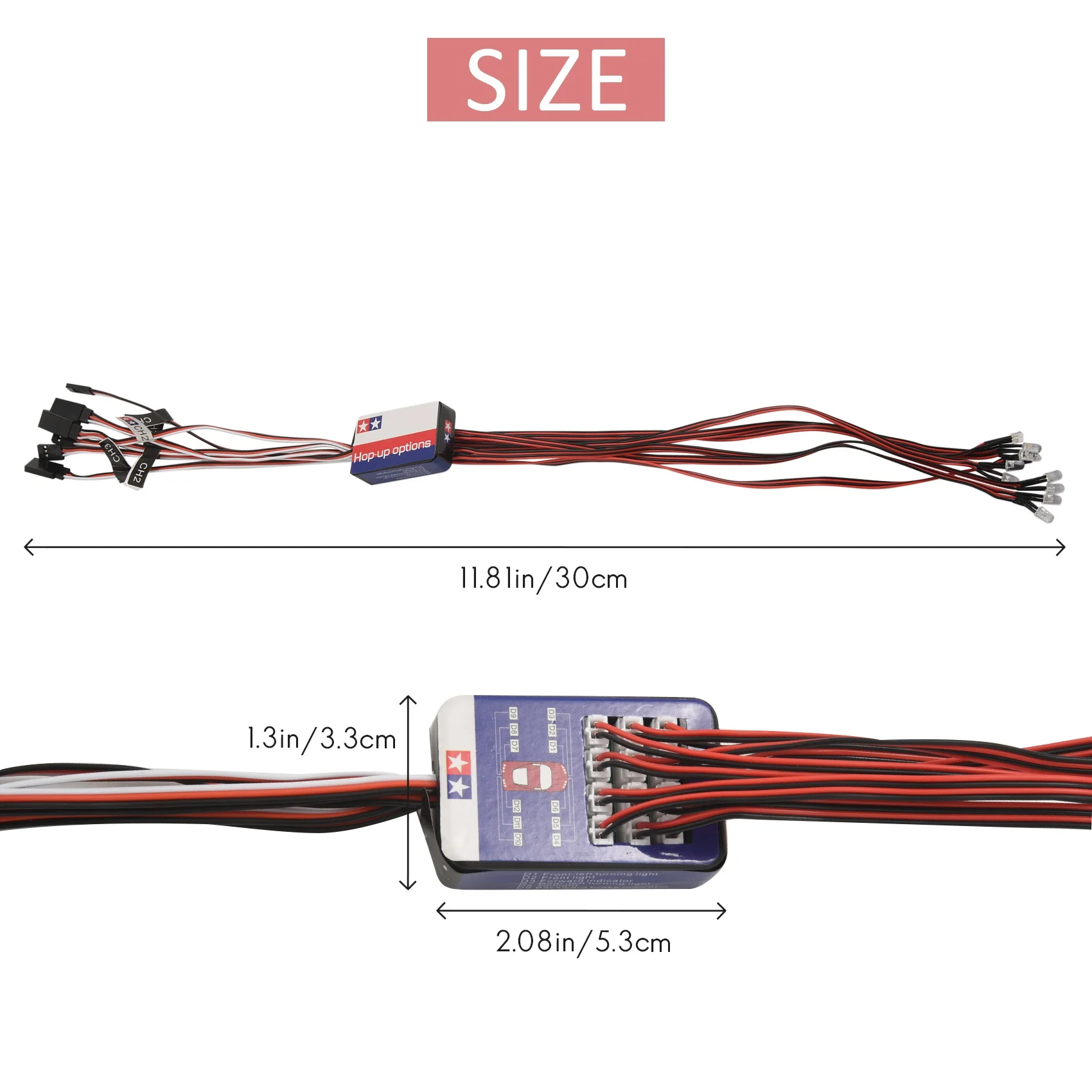 12 лампочек набор рулевого тормоза вспышка для моделей масштаба 1/10