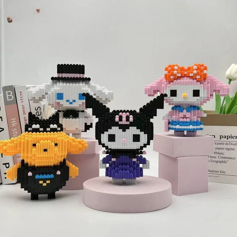 

Конструктор Sanrio аниме Kuromi 2 шт., 26 см, «Моя Мелодия», развивающие игрушки, Cinnamoroll, подарок на день рождения для студентов