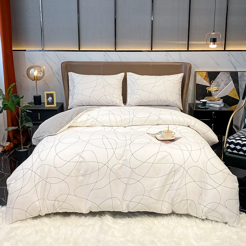 

Cotton Twin Full Queen Size Bedding Set,Duvet Cover 200x200,1 Or 2Pillowcases,Nordic Covers For Bed 150,Home Bedroom Decoration