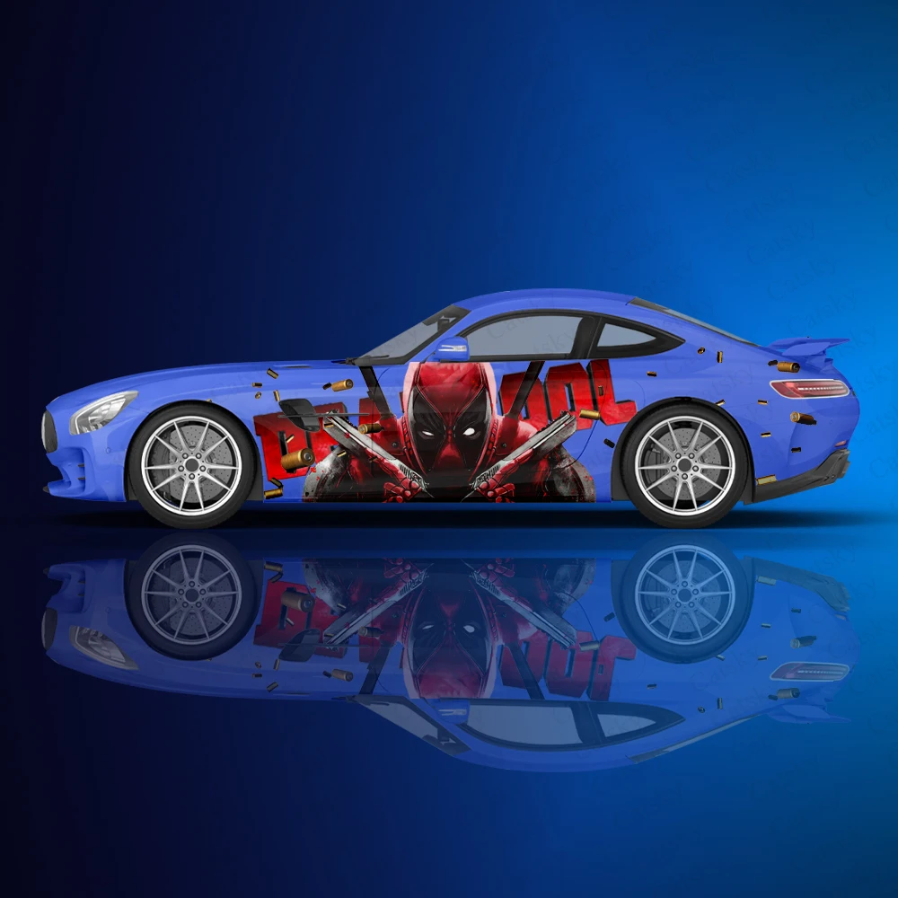 

Car Side Graphic Sticker Car Wrap Cast Vinyl Wrap Universal Size Car Wrap Graphic Sticker Decorative bullet Movie pattern