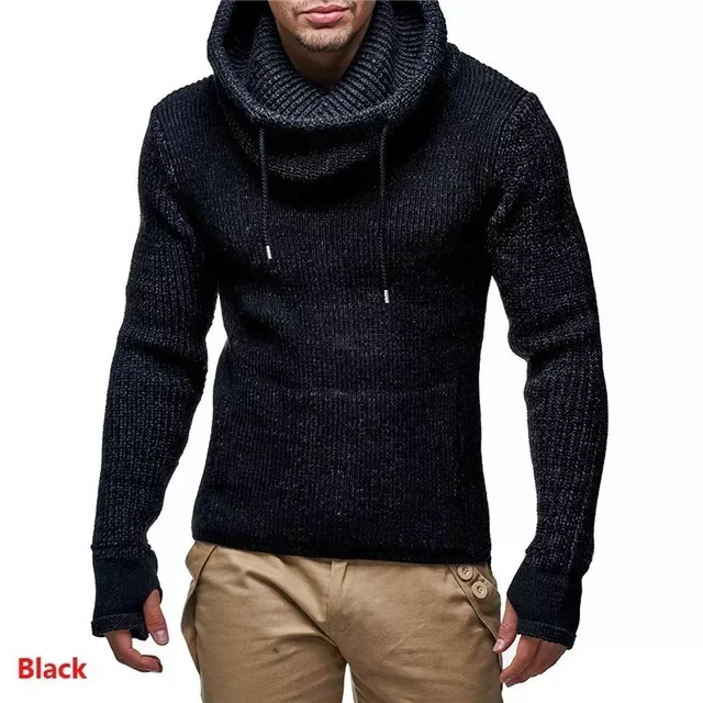 

2022NEW Autumn Winter New Men's turtleneck Sweaters Male High Street Solid Color Sweaters Slim Fit Knitted Pullover Sweater