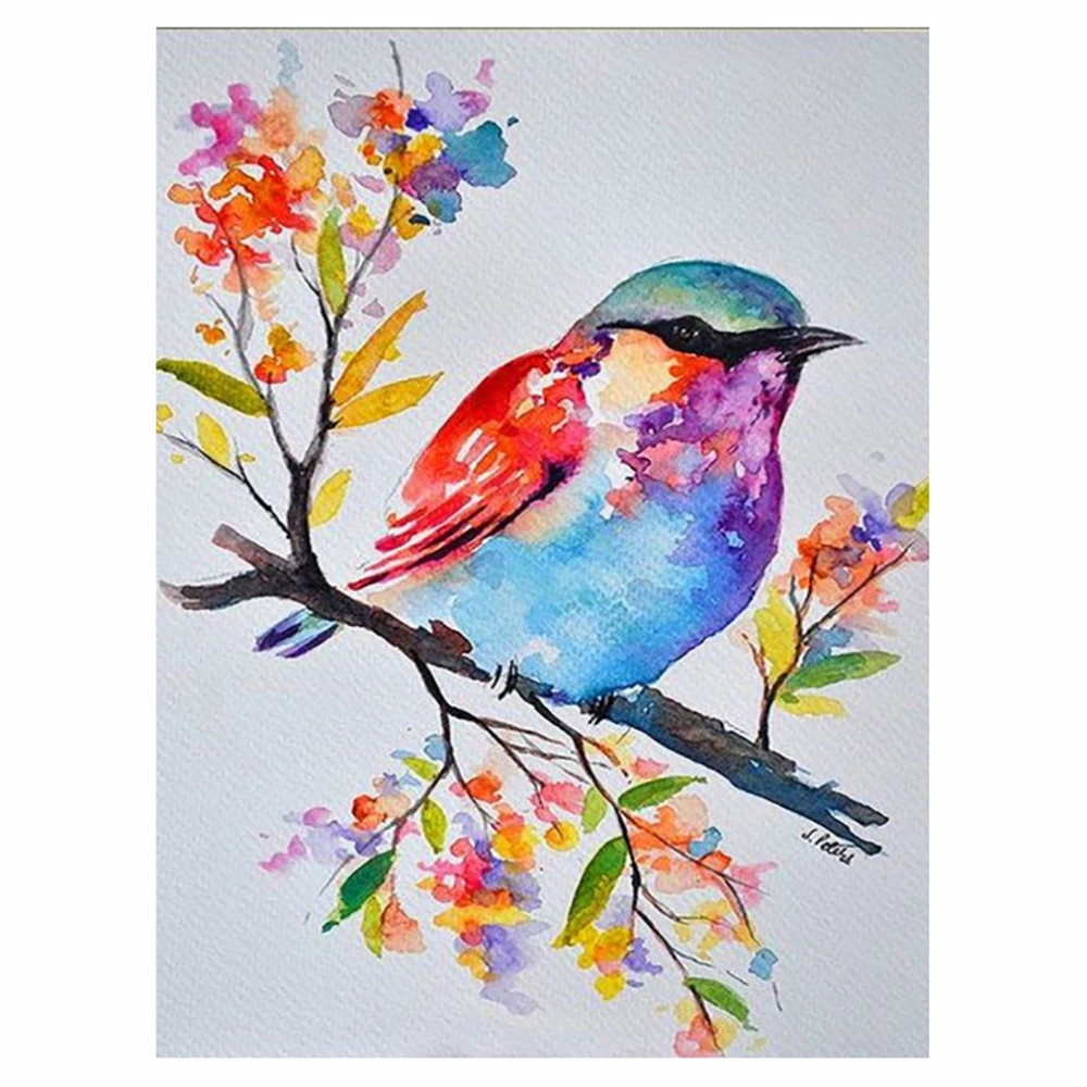 

KamyYi 5d Diamond Painting Colorful Bird Mosaic Handmade Full Square/Round Diamond Embroidery Home Decoration