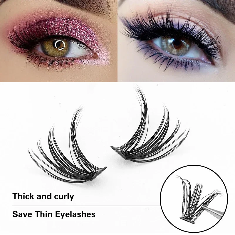 Набор для наращивания ресниц своими руками объём кластеры смешанные