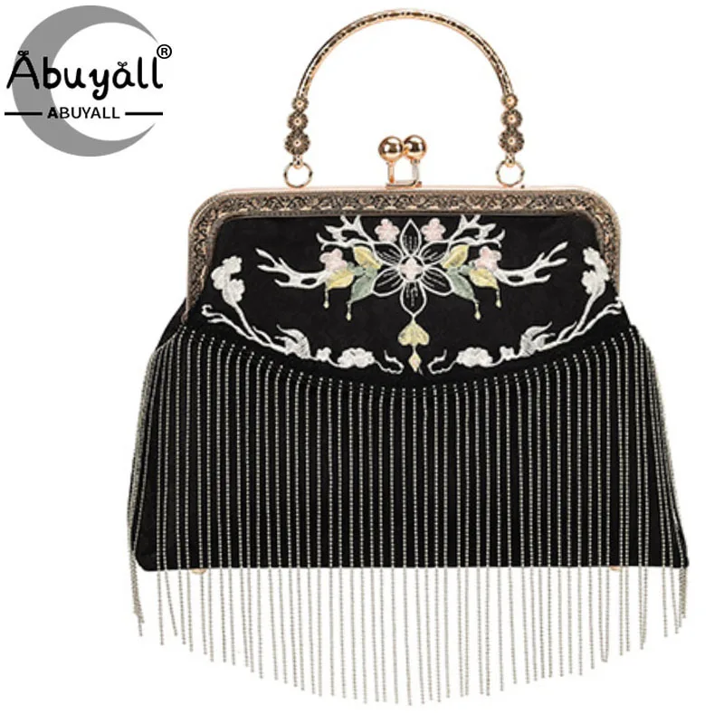 

Винтажный кошелек, оболочка, вечерний кошелек Kisslock и сумочка, Холщовая Сумка с цветочной вышивкой и застежкой на руку