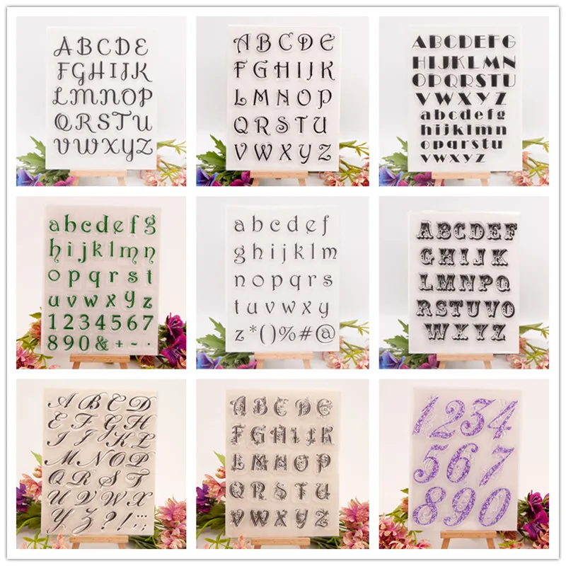 

Word Rubber Clear Stamps For Card Making and Photo Album Decorations, Transparent Rubber Stamps Seal for DIY Scrapbooking