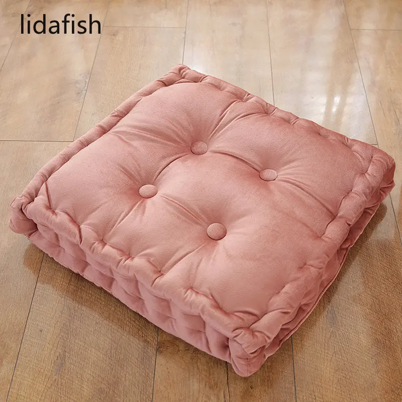 

Простая однотонная плюшевая утолщенная Подушка для стула 45*45*10 см из полипропилена и хлопка