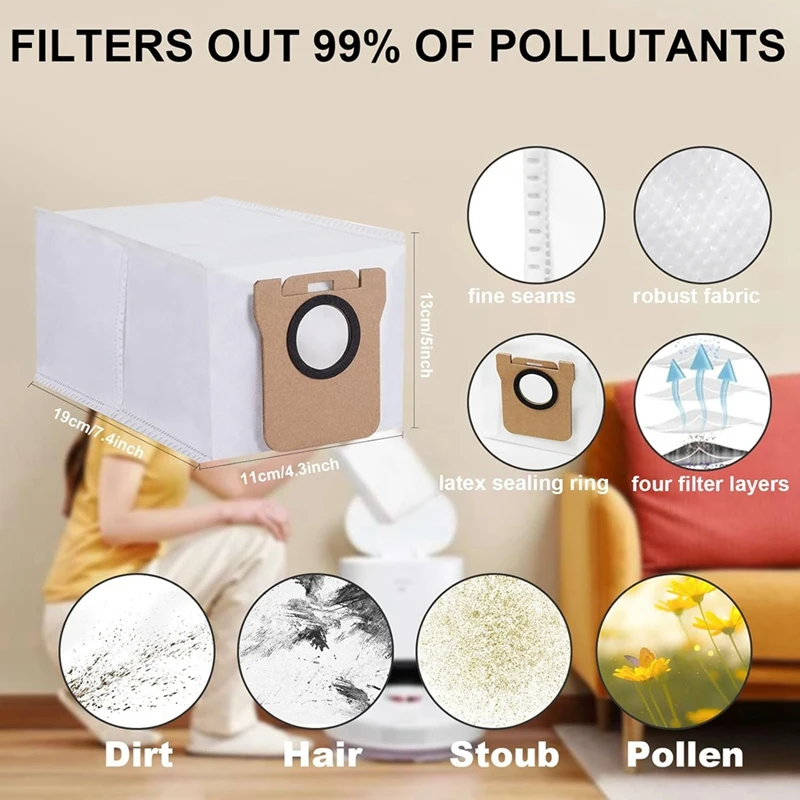 Для Dreame L20 Ultra/ L10S L10 Ultra основная боковая щетка Hepa-фильтр швабра тканевые мешки для