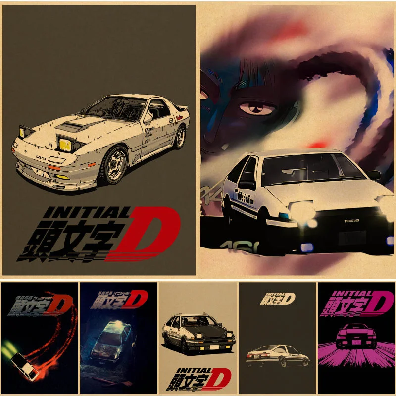 

Initial d Wall posters painting Wall posters poster vintage obraz paper anime house art print obraz schilderij