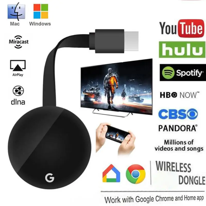 ТВ-приемник G7S 2 4 ГГц/телефон беспроводной Wi-Fi дисплей ТВ-адаптер Miracast Airplay HDMI