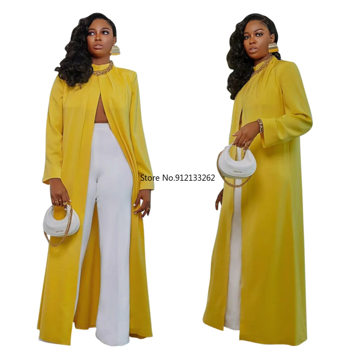 

Африканская одежда весна-лето 2023, модные африканские платья, пальто, топы для женщин, Желтый Традиционный халат, африканская одежда