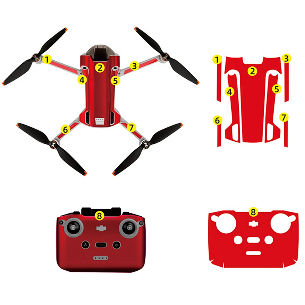 PVC Stickers for DJI Mini 3 Pro Skin Scratch Resistant Waterproof RC Remote Control Sticker Accessories |