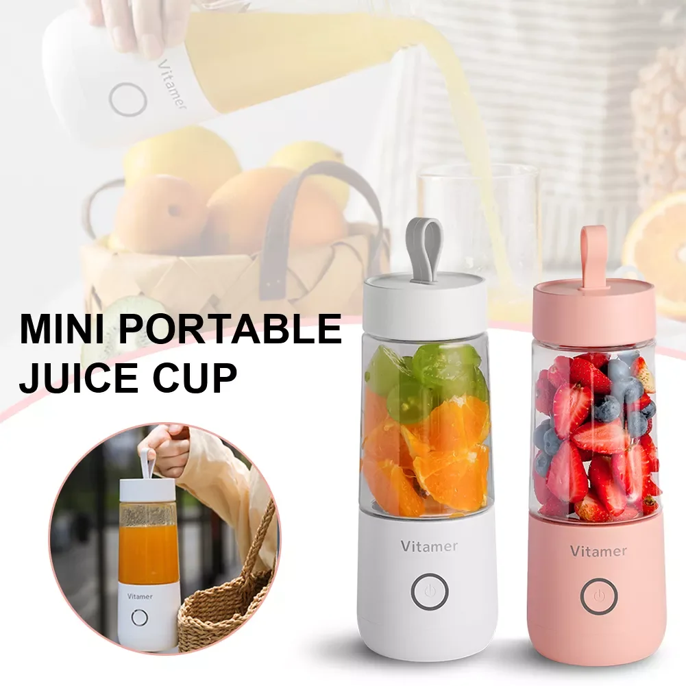 

Портативная соковыжималка с зарядкой от USB, мини портативная соковыжималка для смузи, молочный коктейль, соковыжималка для детского питани...