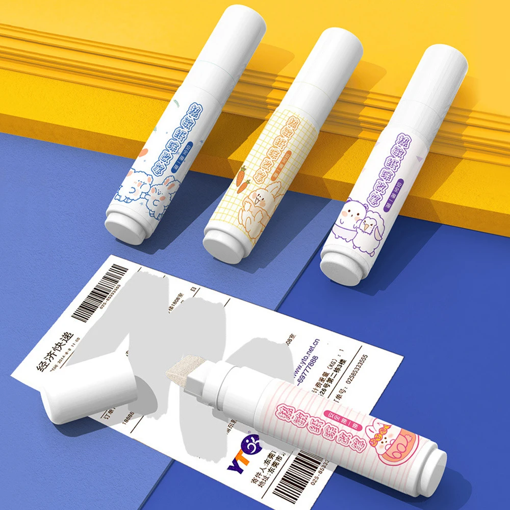 

Portable 10ML Mini Thermal Paper Data Protection Fluid Pen Courier Package Important Privacy Protection Correction Fluid 2023