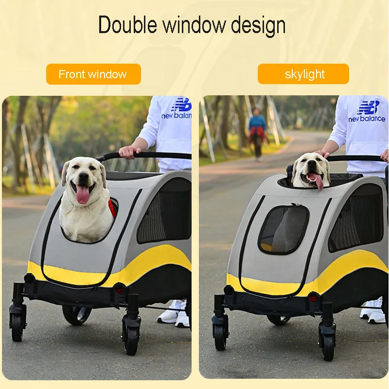 Maximum Capacity 60KG Cat Dog Luggage Baby Stroller Pet Stroller Cat Carrier Folding Trolley Case Cat Pet Stroller Breathable