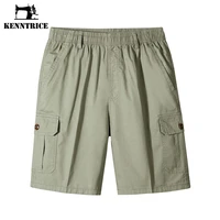 kenntrice outdoor mens cargo shorts 2022 summer new casual 100 cotton short pants elastic waist business shorts men clothing