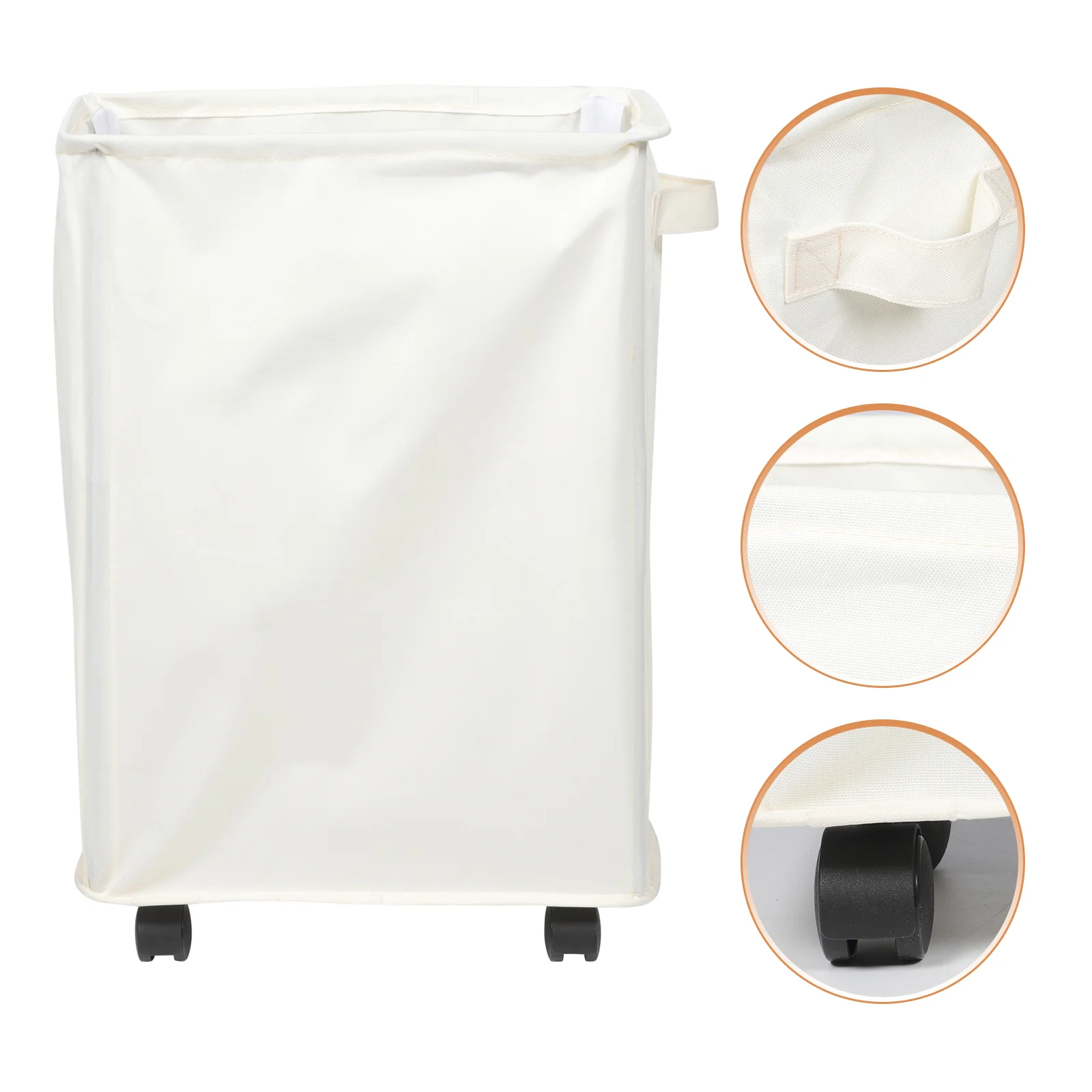 

Storage Bin Dirty Clothes Folding Laundry Basket Collapsible Bag Home Slim Rolling Handle Container Hamper Wheels Thin