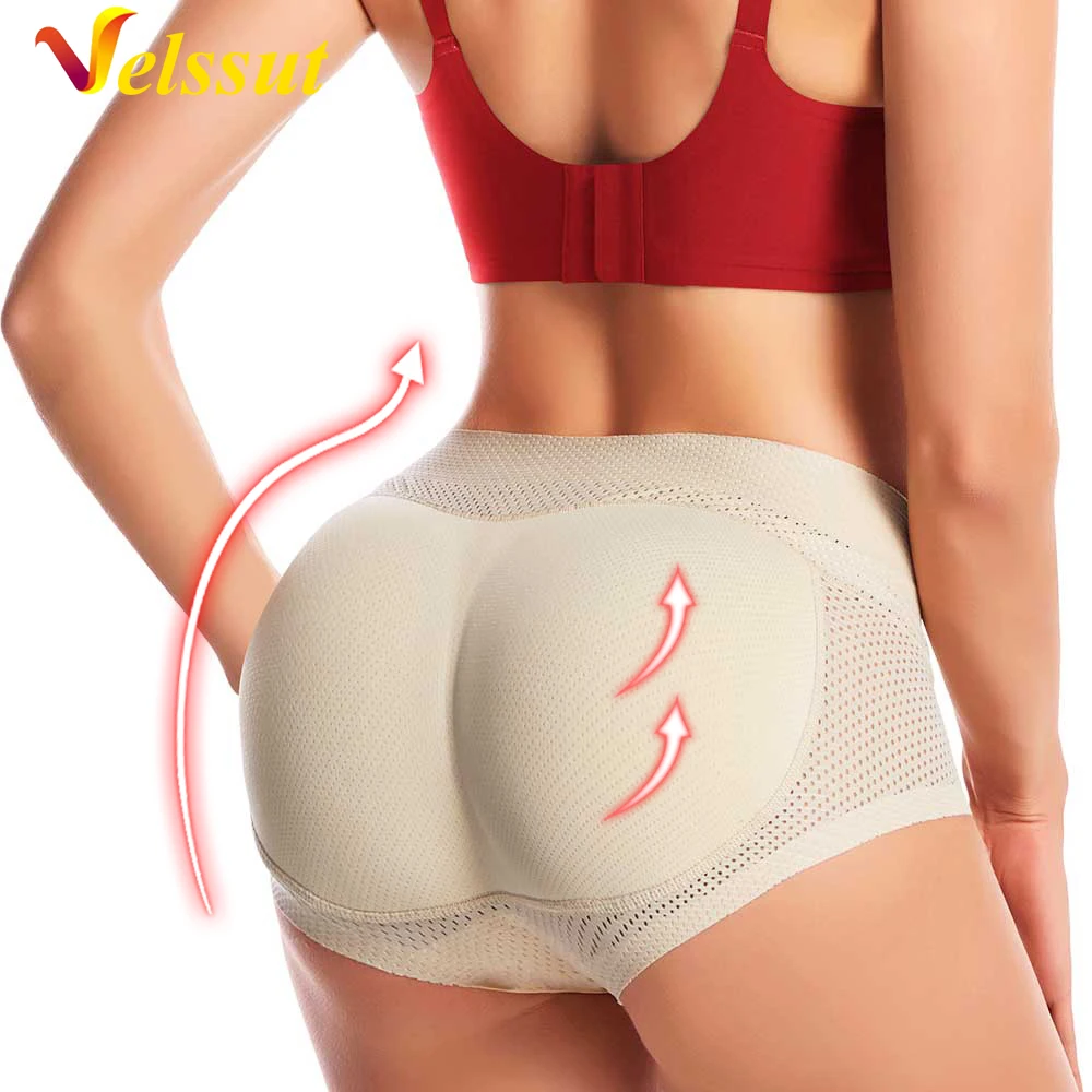 

Velssut Padded Butt Lifter Panties for Women Hip Enhancer Brief Tummy Control Slimming Panty Push Up Underwear Shapewear Fitness