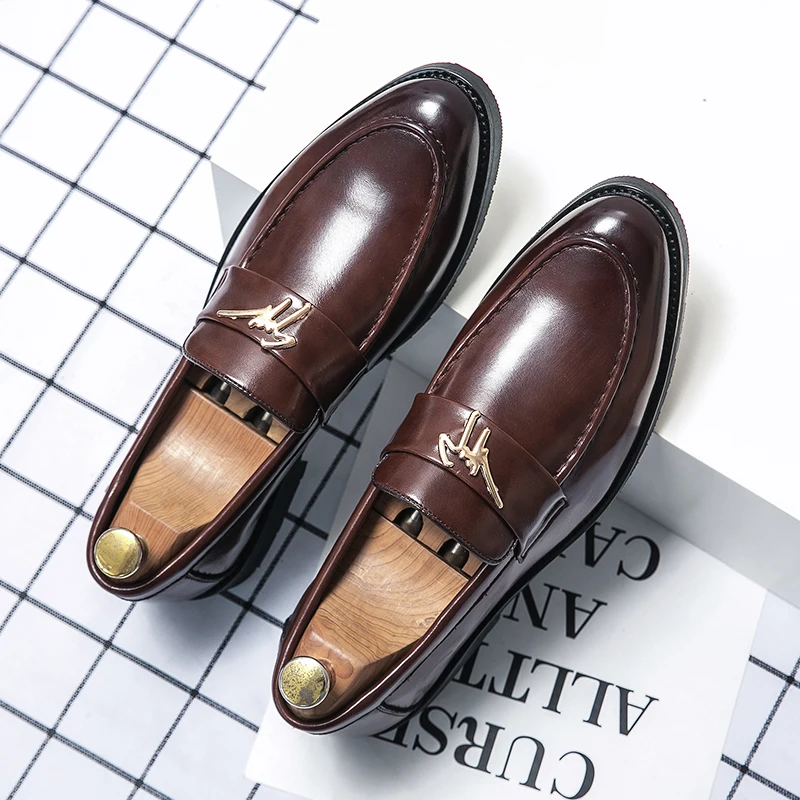 

Брендовые коричневые классические туфли, мужские итальянские кожаные деловые туфли для мужчин, мужские лоферы с острым носком, деловые повседневные туфли-оксфорды, размеры 46