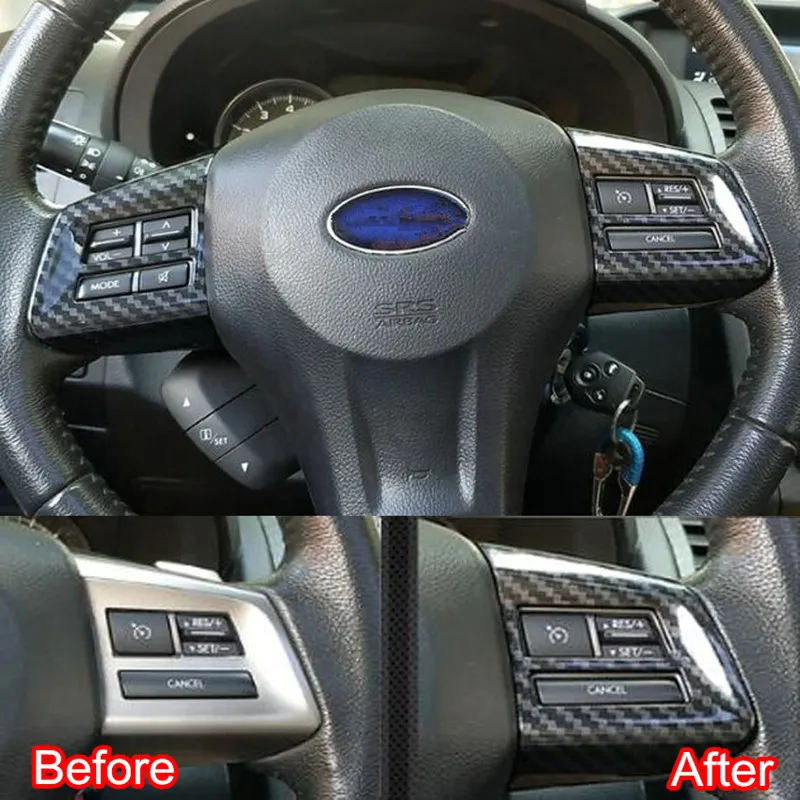 

Наклейки на рулевое колесо для Subaru XV Crosstrek 2012, 2013, 2014, 2015, 2 шт., ABS