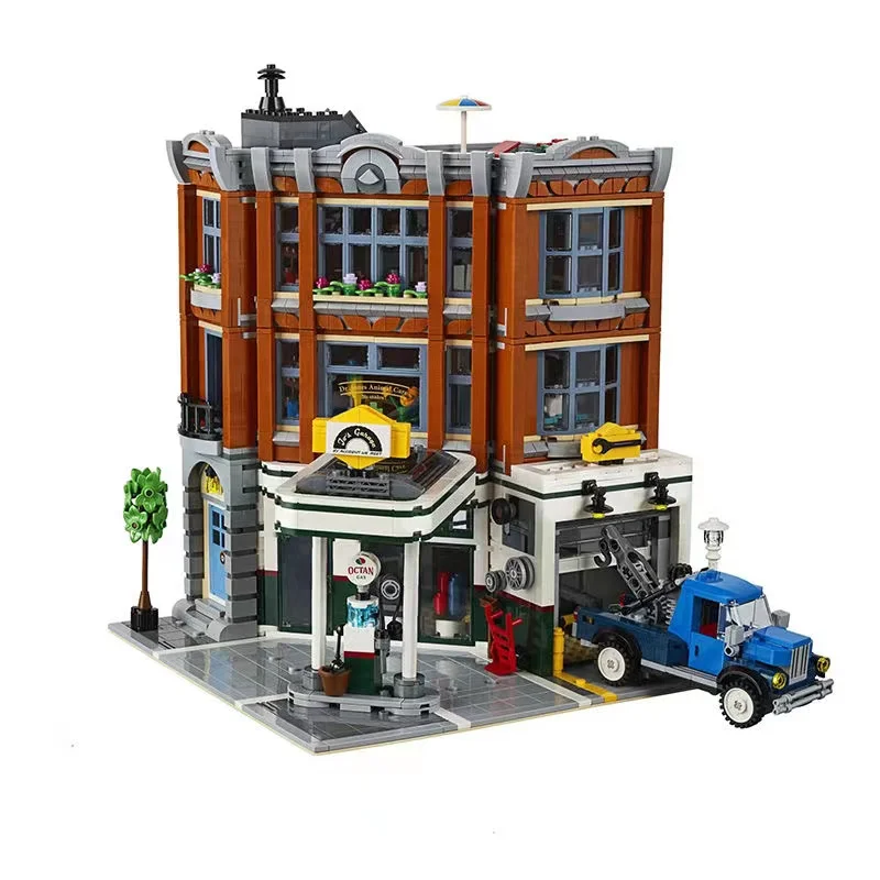 

2569pcs Creative Expert Corner Garage Maintenance Station Street View Model 10264 Moc Building Block Bricks Educational Kid Toy