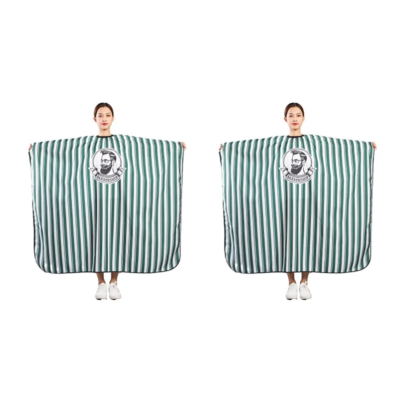 

2X Hair Cut Household Barber Shop Hairdressing Apron Anti-Static Hair Cutting Gown Cape (160 X 140Cm) Hairdresser