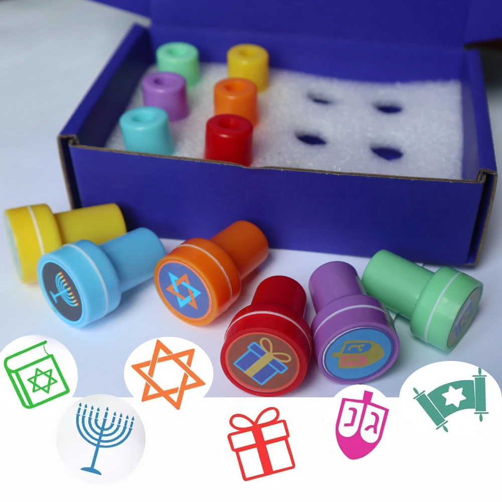 Еврейские игрушечные марки коробка из 12 штампов каждая значок штампа включая