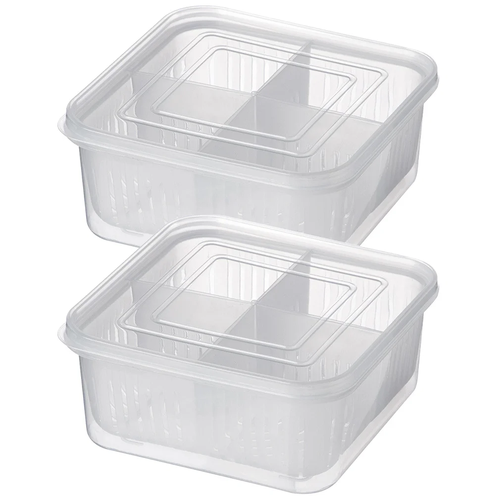 2pcs Containers Containers Refrigerator Seal Container Freezer Storage Containers Fridge Sealed Box