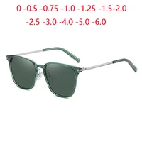 drak green lens minus customized sunglasses women polarized anti uv men short sight spectacles prescription 0 0 5 0 75 to 6 0