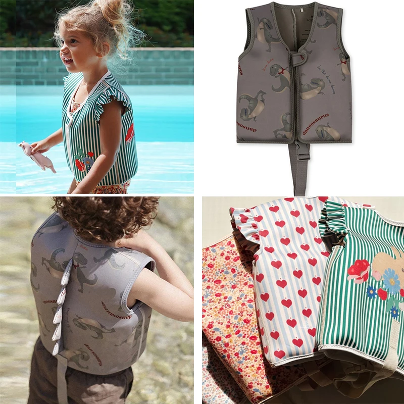

2-6 Years New Cute Children Swim Vest Kids Safety Life Jacket Baby Toddler Swimming Training Kayak Beach Watersports Swimwear