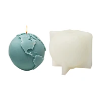 3d earth shaped silicone mold to make candle soap clay diy resin craft fandant cake creative special gift for children
