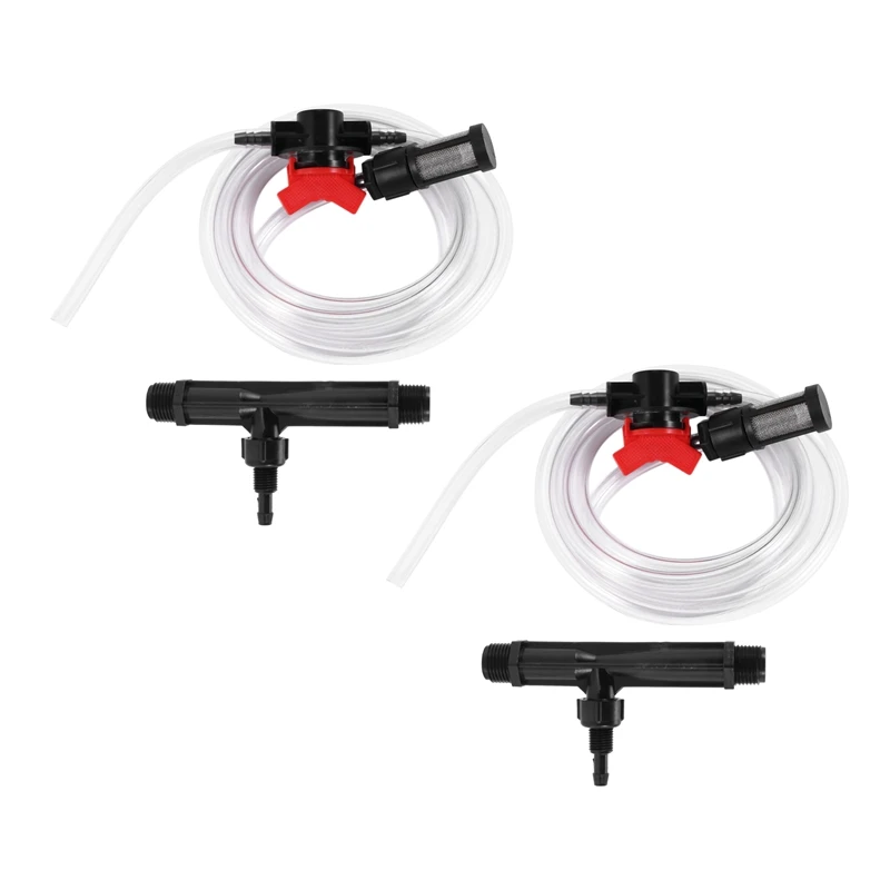 

2Pcs 1/2 Garden Irrigation Device Venturi Fertilizer Injector Switch Water Tube Kit