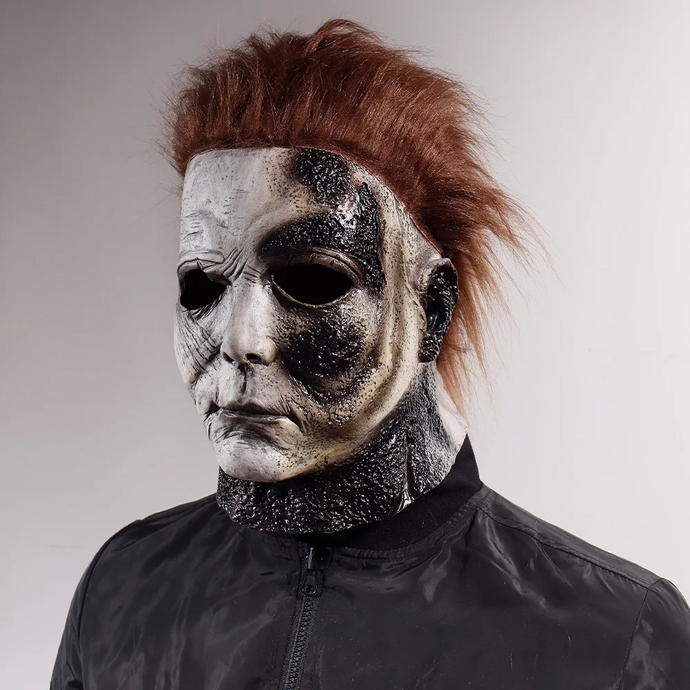 

Horror Michael Myers Mask Halloween End Killer Cosplay Scary Latex Helmet Carnival Masquerade Party Costume Props New 2022