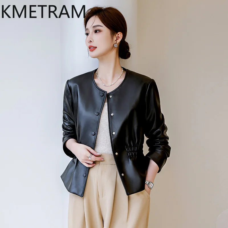 Женская кожаная куртка из натуральной овечьей кожи