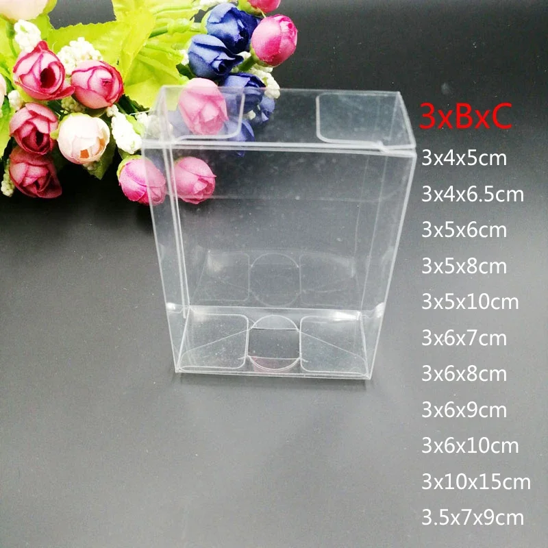 

Прозрачные ПВХ коробки для подарков ruihaoyu 3х4х5 см 100 шт