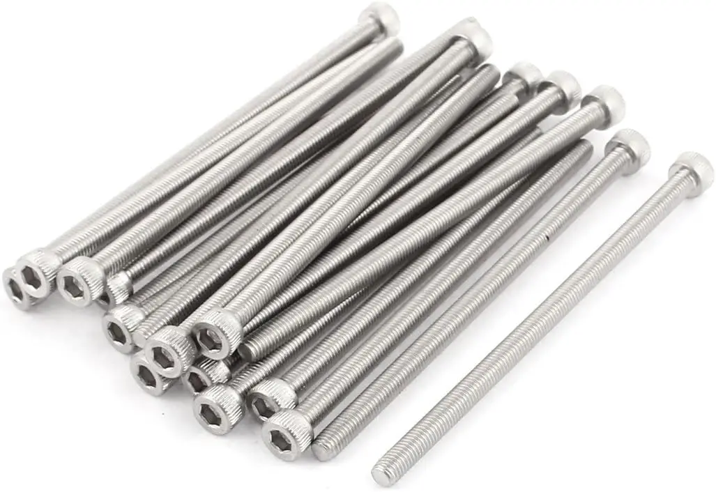 

Keszoox M5x100mm Thread 304 Stainless Steel Hex Socket Head Cap Screw Bolt DIN912 20pcs