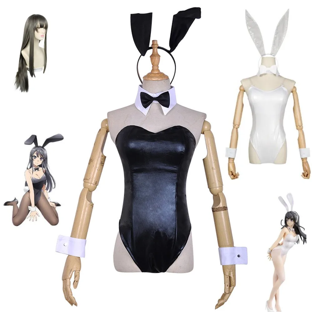 

Anime Bunny Girl Learn Sister Sakurajima Mai Cosplay Costume Women Sexy Jumpsuit Cute Rabbit Ears Suit Halloween Show Uniform